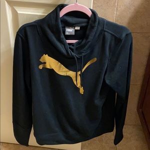 black puma workout hoodie